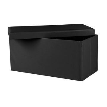 Feel2Home Sitzbank Faltbare Sitzbank Aufbewahrungsbox Weiß Beige Schwarz versch. Größen (Premium-Sitzbank), faltbar