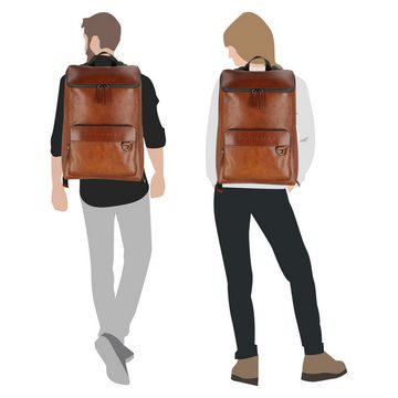 THE BRIDGE Daypack Damiano, Leder