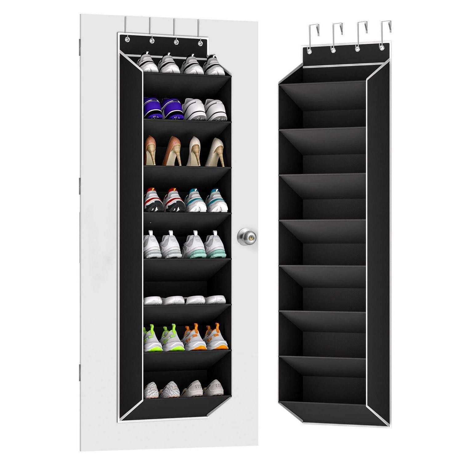 LuxusKollektion Schuhregal Schuhregal Hängend mit 8 Taschen Schwarz, 1-tlg.