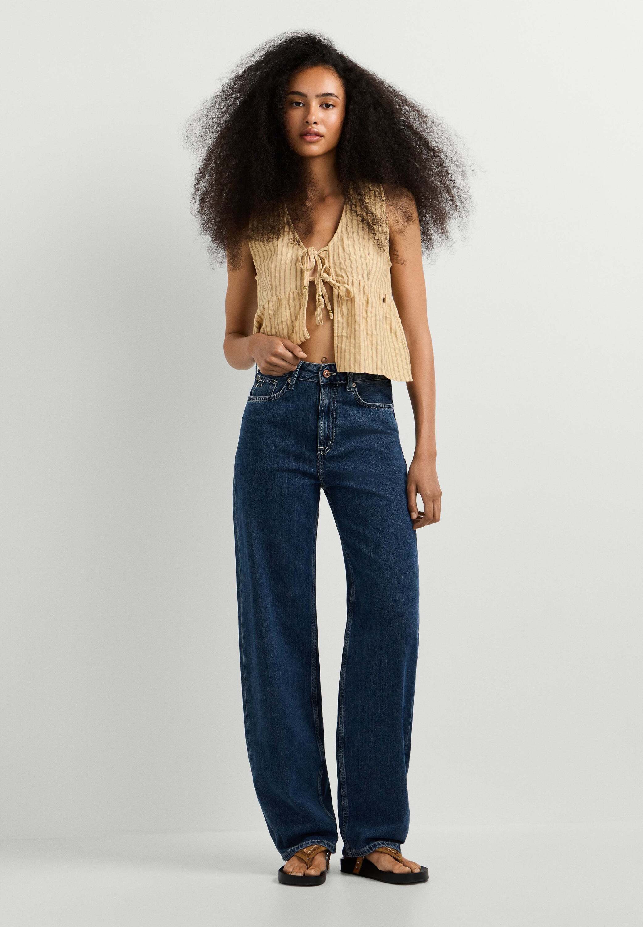 Pepe Jeans Straight-Jeans straight leg jeans EDEN HW STRAIGHT DARK STONEWASH
