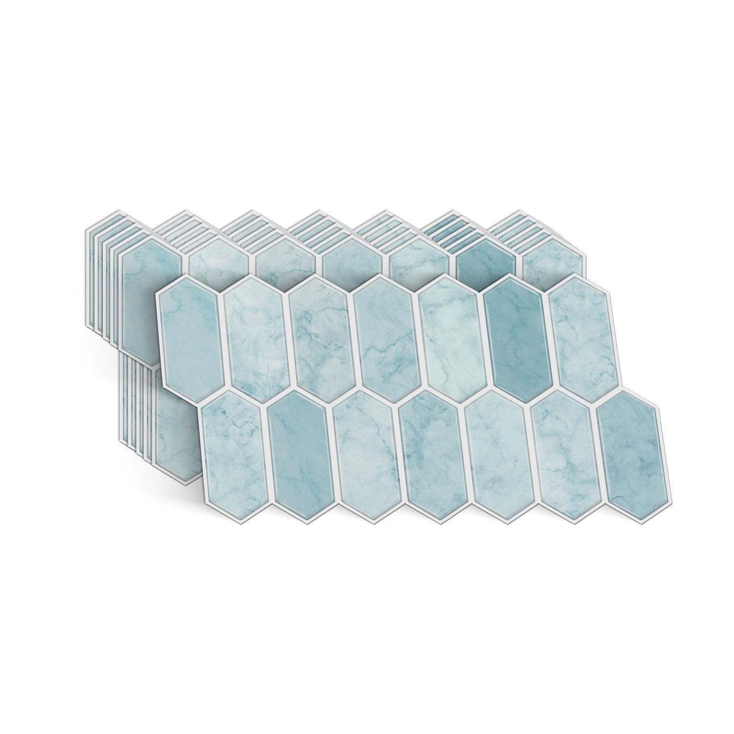 Coonoor Fliesenaufkleber 12-Stück Fliesenaufkleber Küchenrückwand Fliesen Klebefliesen (12 St), Fliesenfolie 3d Selbstklebende Küche Bad (30cm x 15cm)