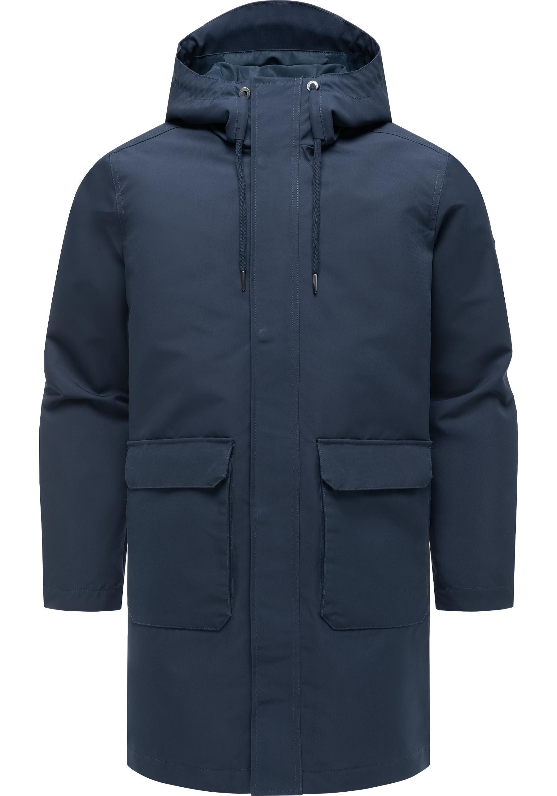 Ragwear Funktionsmantel Mr Them Long Light YOUMODO Funktioneller Übergangsmantel mit Kapuze