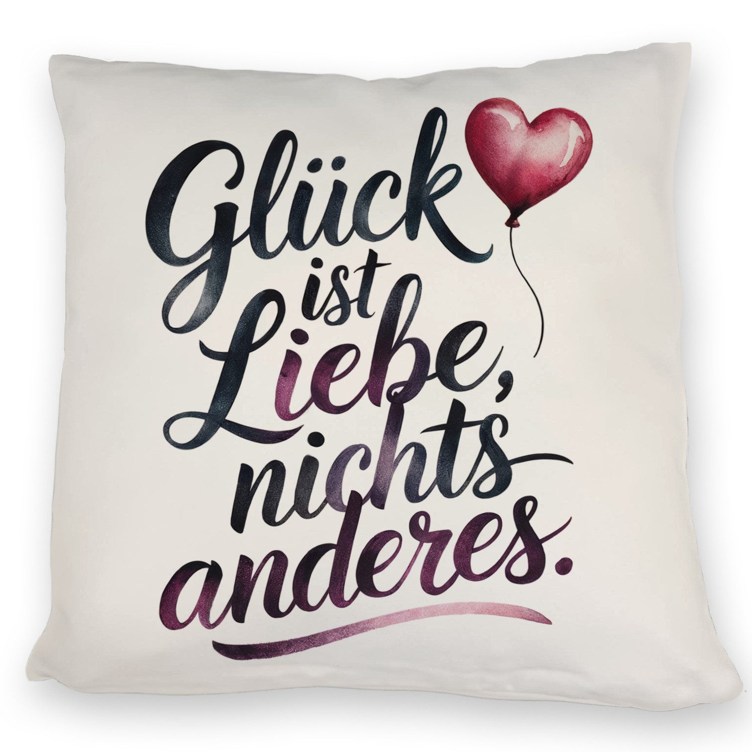 Dekokissen 'Spaß Kostet' – 40x40 Cm, Mit Lebkuchenherz & Prinzessin-Motiv