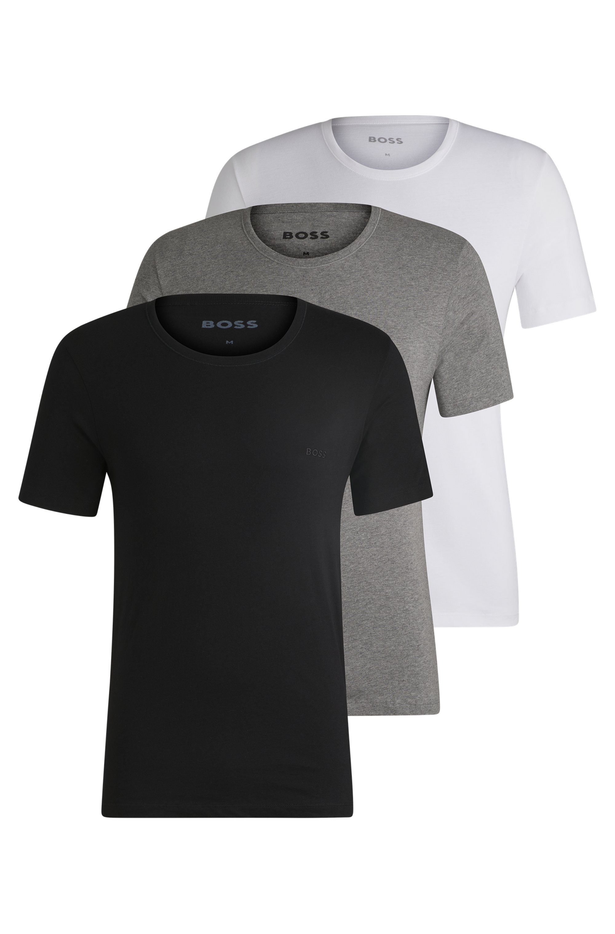 BOSS T-Shirt Rundhals BOSS ONE (Packung, 3-tlg., 3er-Pack) mit dezentem BOS günstig online kaufen