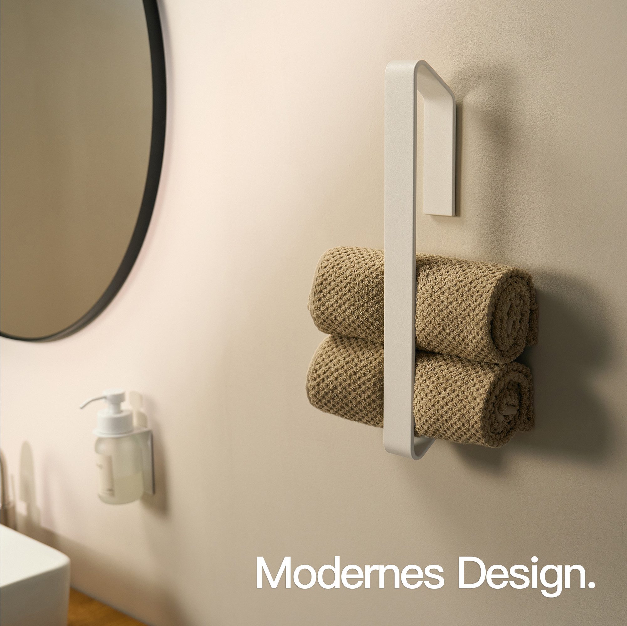 Designfabrik Hamburg Handtuchhalter, CNC-gefräste Kanten, ohne Bohren, Voll günstig online kaufen