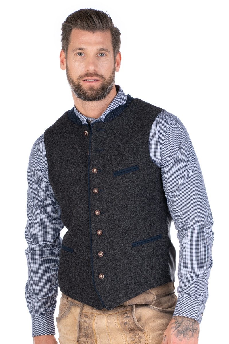 Orbis Textil GmbH & Co. KG Trachtenweste Trachtenweste - FROWIN - anthrazit