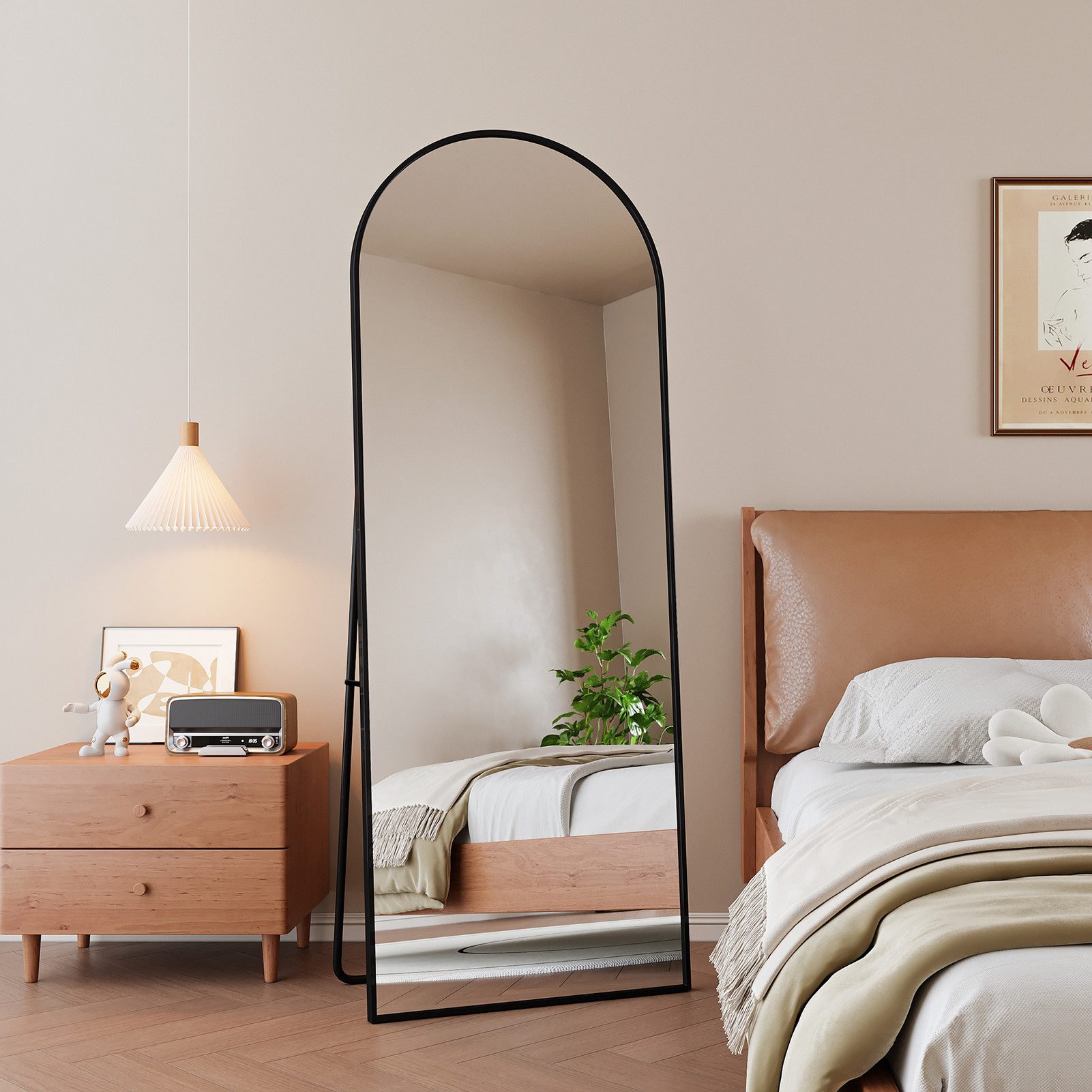 NMonet Ganzkörperspiegel Standspiegel Oval Wandspiegel Groß Wand Ganzkörper, Spiegel Rund,für Schlafzimmer Badezimmer Wohnzimmer