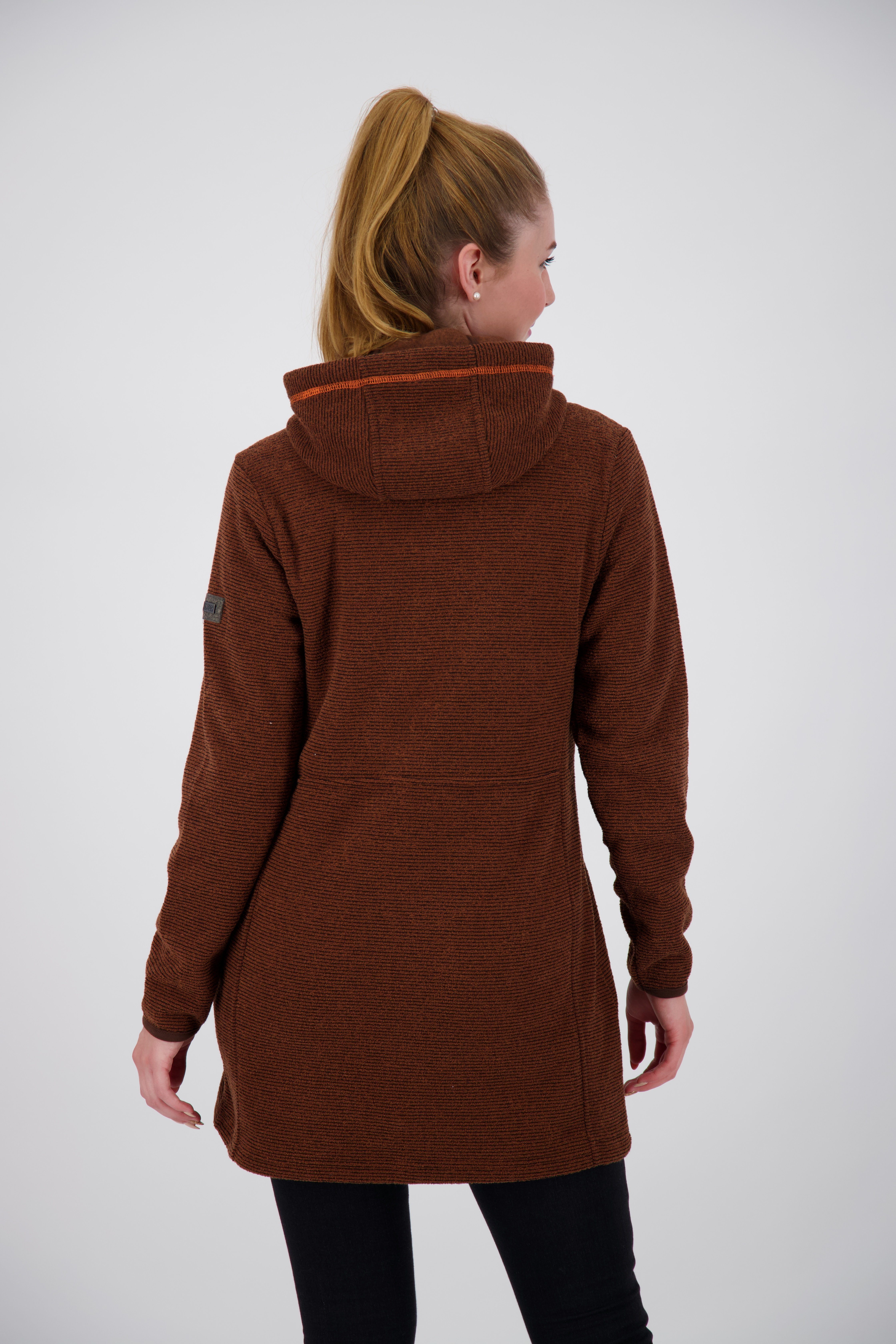 DEPROC Active Strickmantel KENNEWICK II LONG außergewöhnlicher Feinstrickmantel mit Kontrastdetails