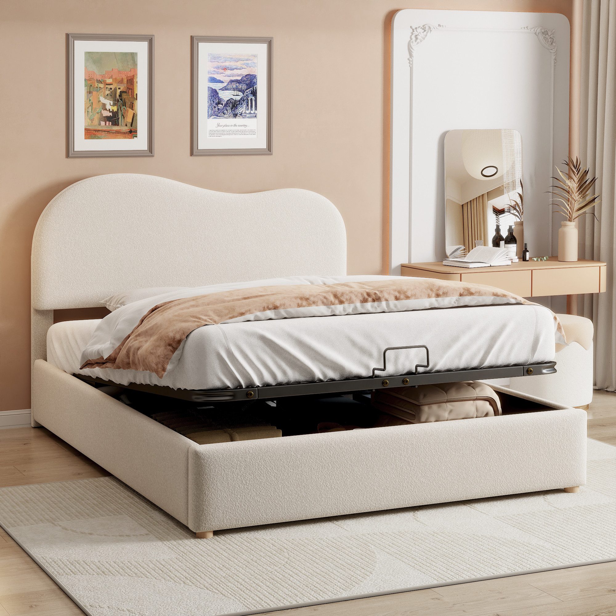 TavilaEcon Boxspringbett Polsterbett, Kinderbett mit schickem günstig online kaufen