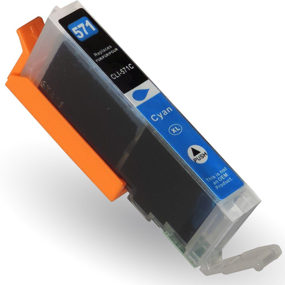 Kompatibel Canon CLI-571 XL, 0332C001 Cyan Tintenpatrone (Einzelpatrone, 9055)