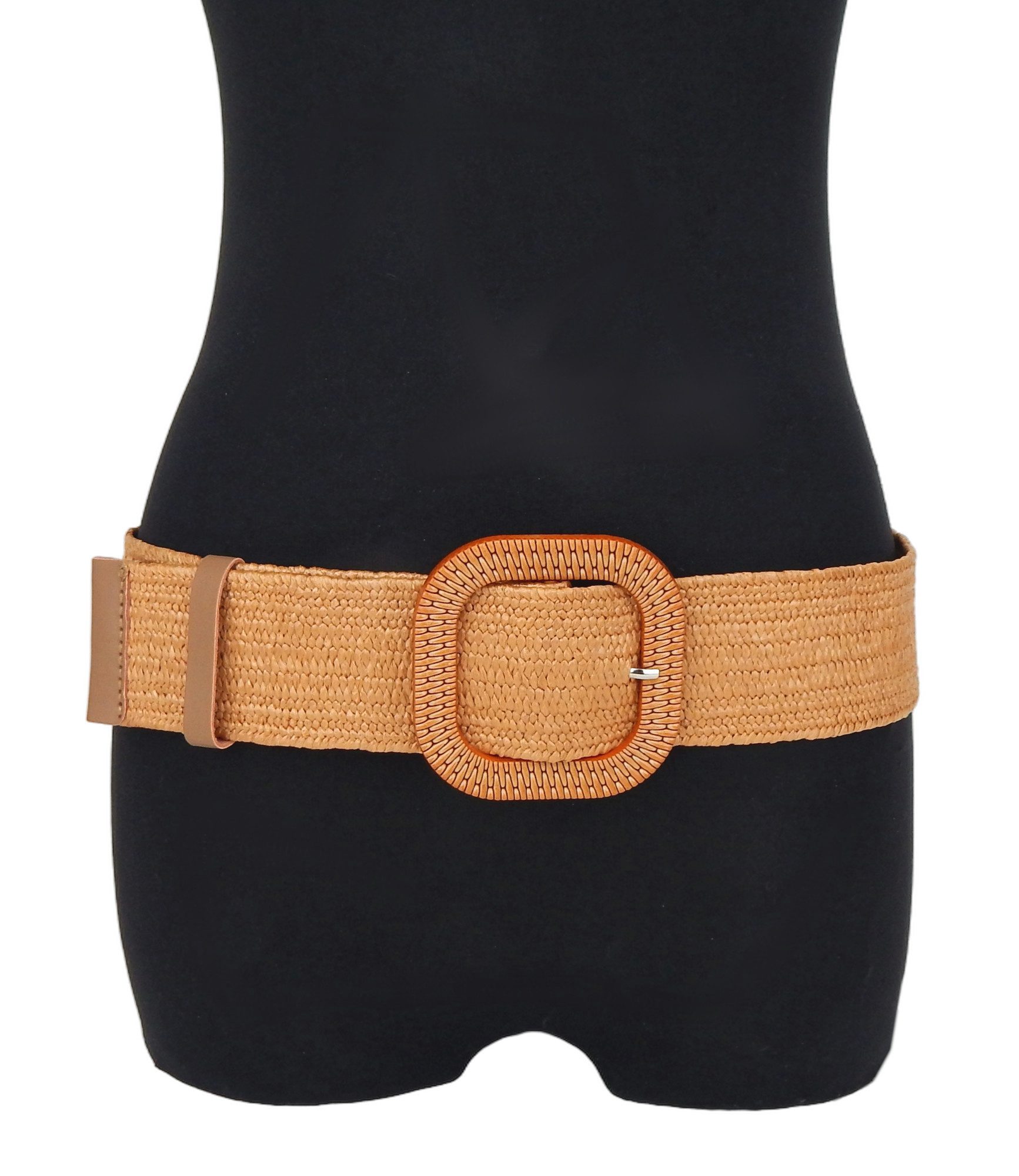 Ella Jonte Flechtgürtel Stretchgürtel Boho in Bastoptik dehnbar 80-95 cm günstig online kaufen