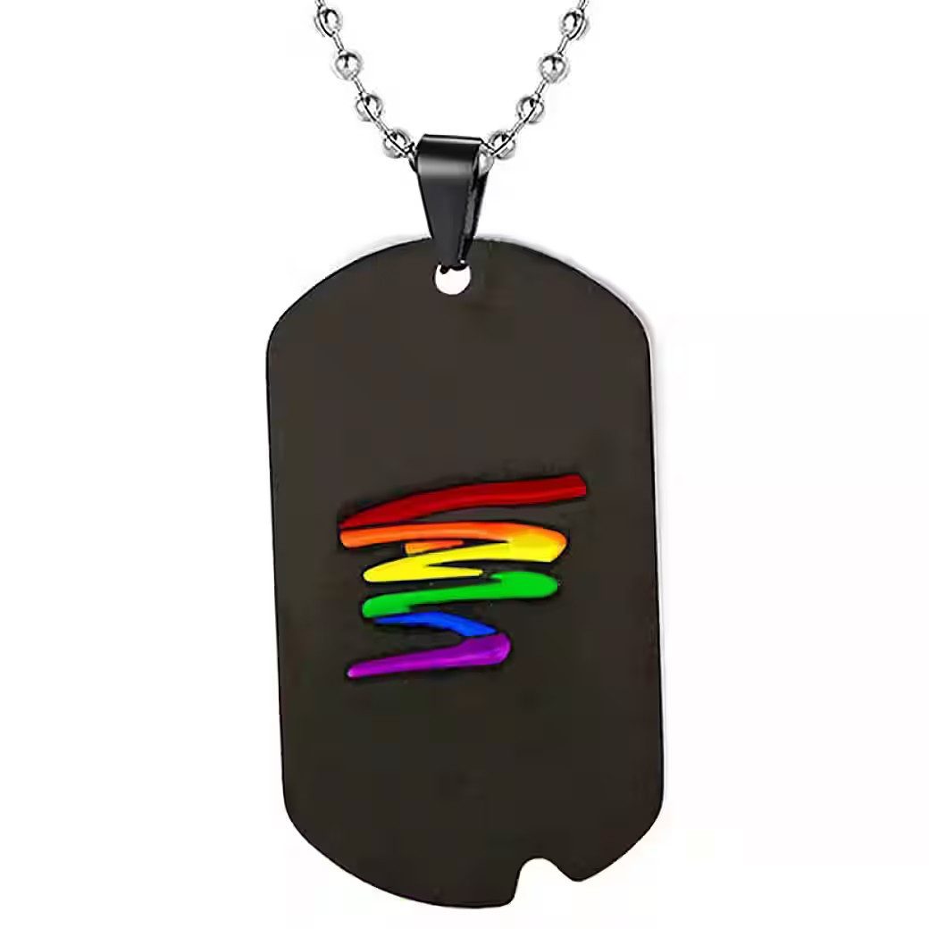 Ware aus aller Welt Kette mit Anhänger LGBTQ Halskette Regenbogen Lesbian Gay Bisexual Transgender CSD Pride (1-tlg)