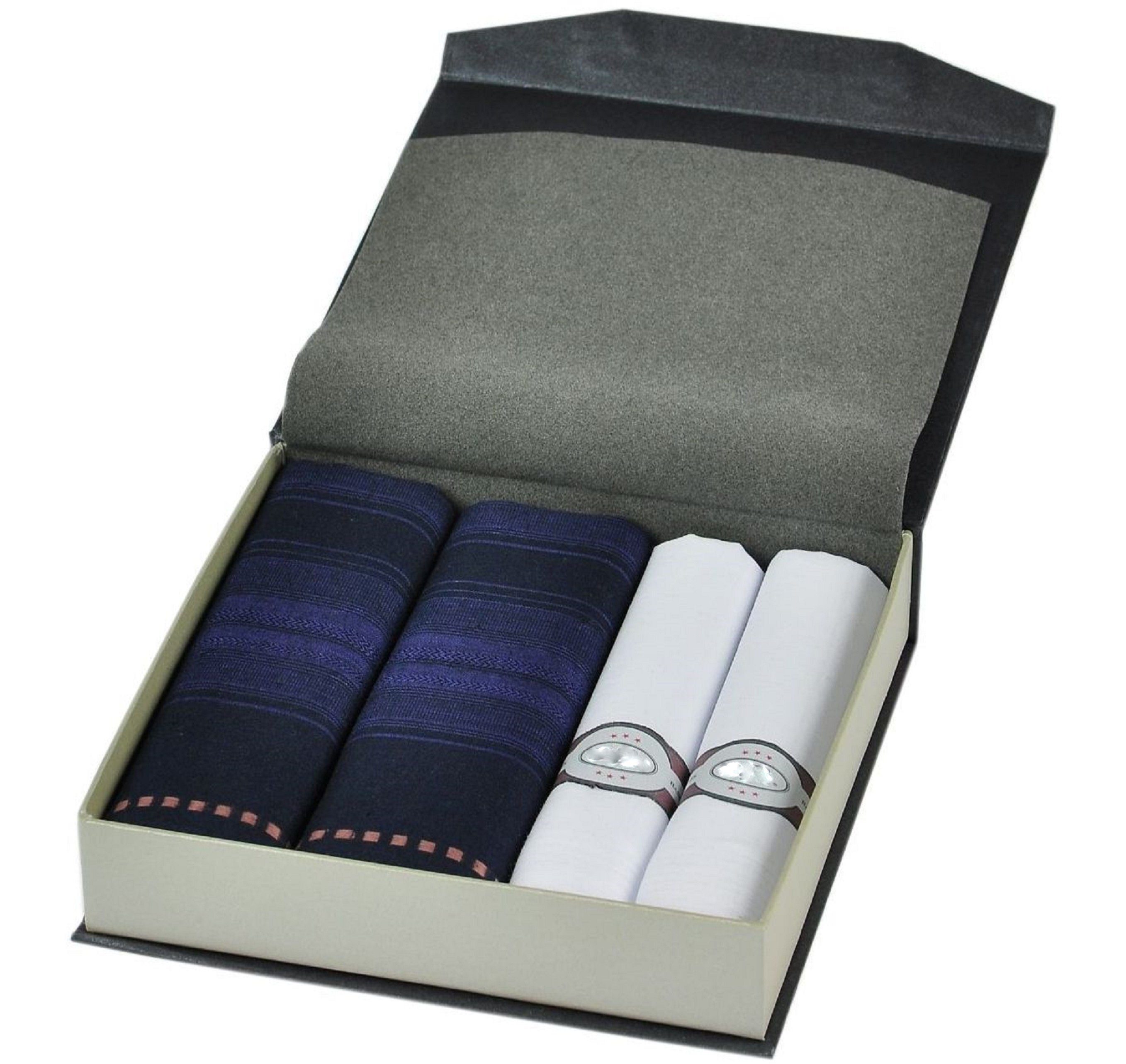 Babymajawelt Taschentuch Stofftaschentücher Set für Herren /240/ Edel + Elegant im GeschenkBox Einstecktuch, Trostspender, Langliebig, Extrem Reißfest, Made in EU