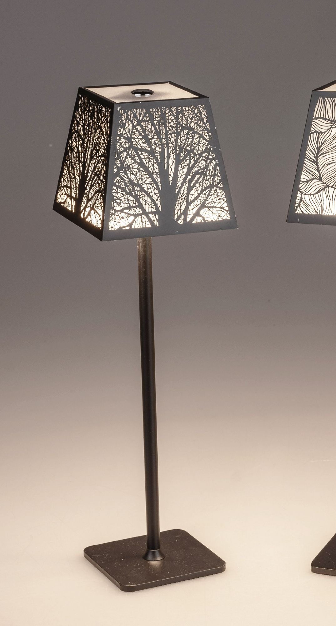 formano Nachttischlampe Touch, auf Fuß, Schwarz, Motiv: Baum