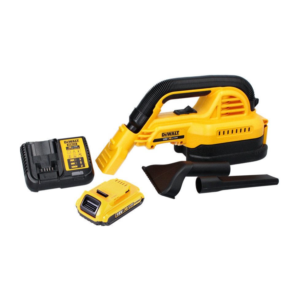 DeWalt Akku-Handstaubsauger DCV 517 D1 Akku Handstaubsauger 18 V 1,9 L + 1x Akku 2,0 Ah