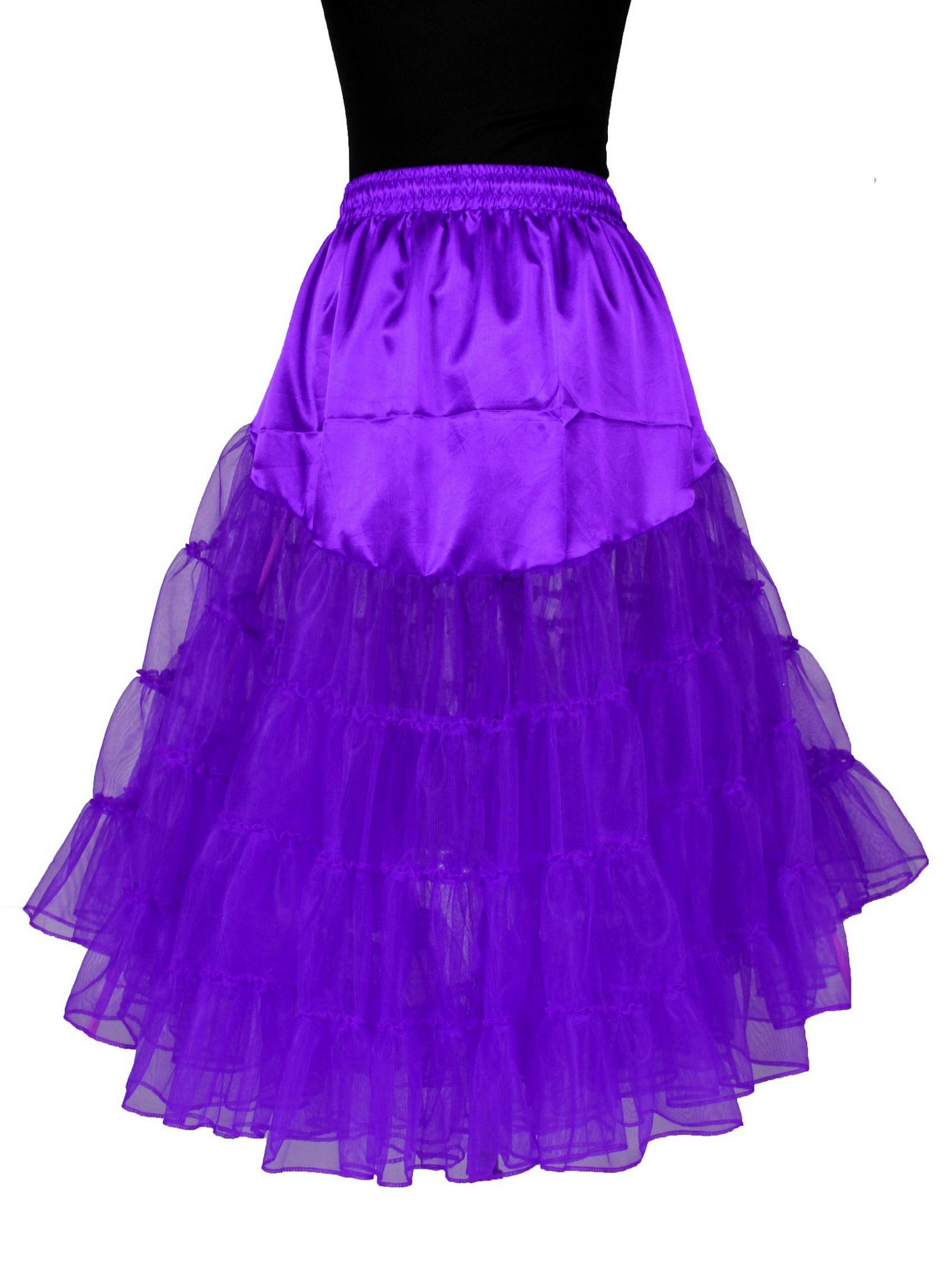 thetru Kostüm Knielanger Petticoat violett, Mehrlagiger, asymmetrischer Unt günstig online kaufen