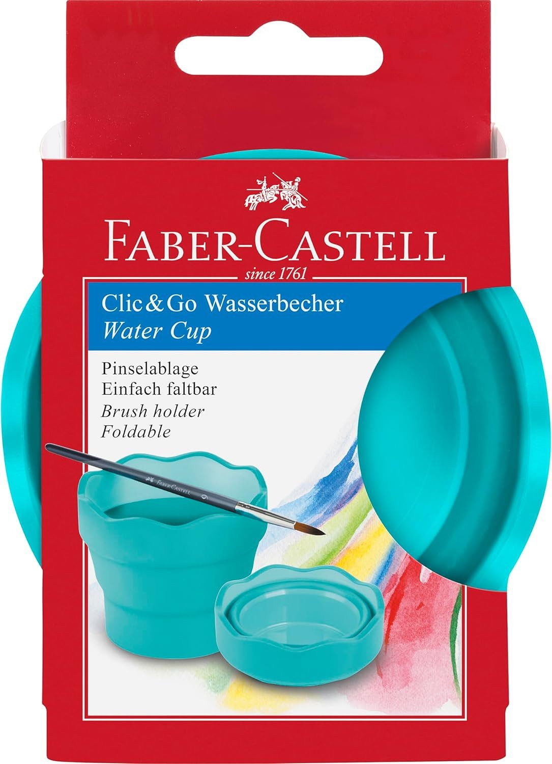 Faber-Castell Malbecher Faber-Castell Wasserbecher Clic&Go türkis