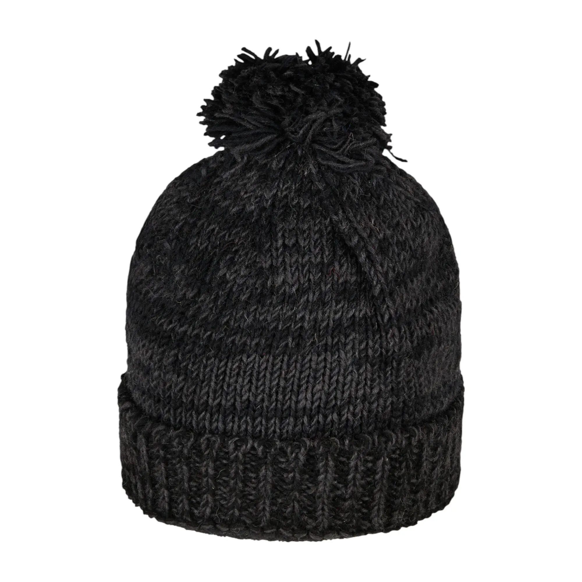 THC Natural Line Bommelmütze THC Schafwoll Pudelmütze 809 anthrazit (1 Stück, 1-St., 1 Stück) Innenfutter: Fleece