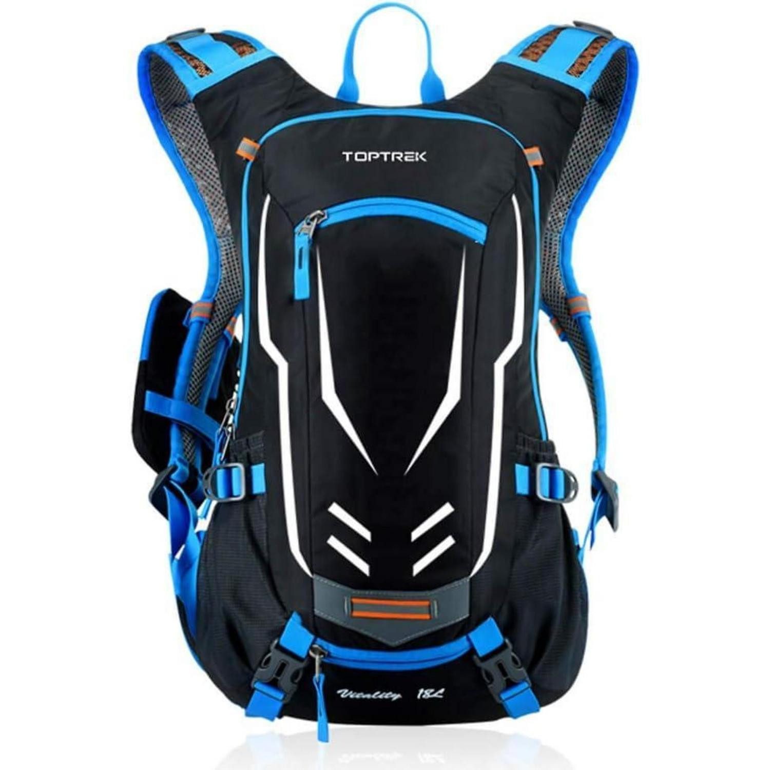 Fahrradrucksack Fahrradrucksack 18L Trinkrucksack Regenschutz Helmabdeckung Blau