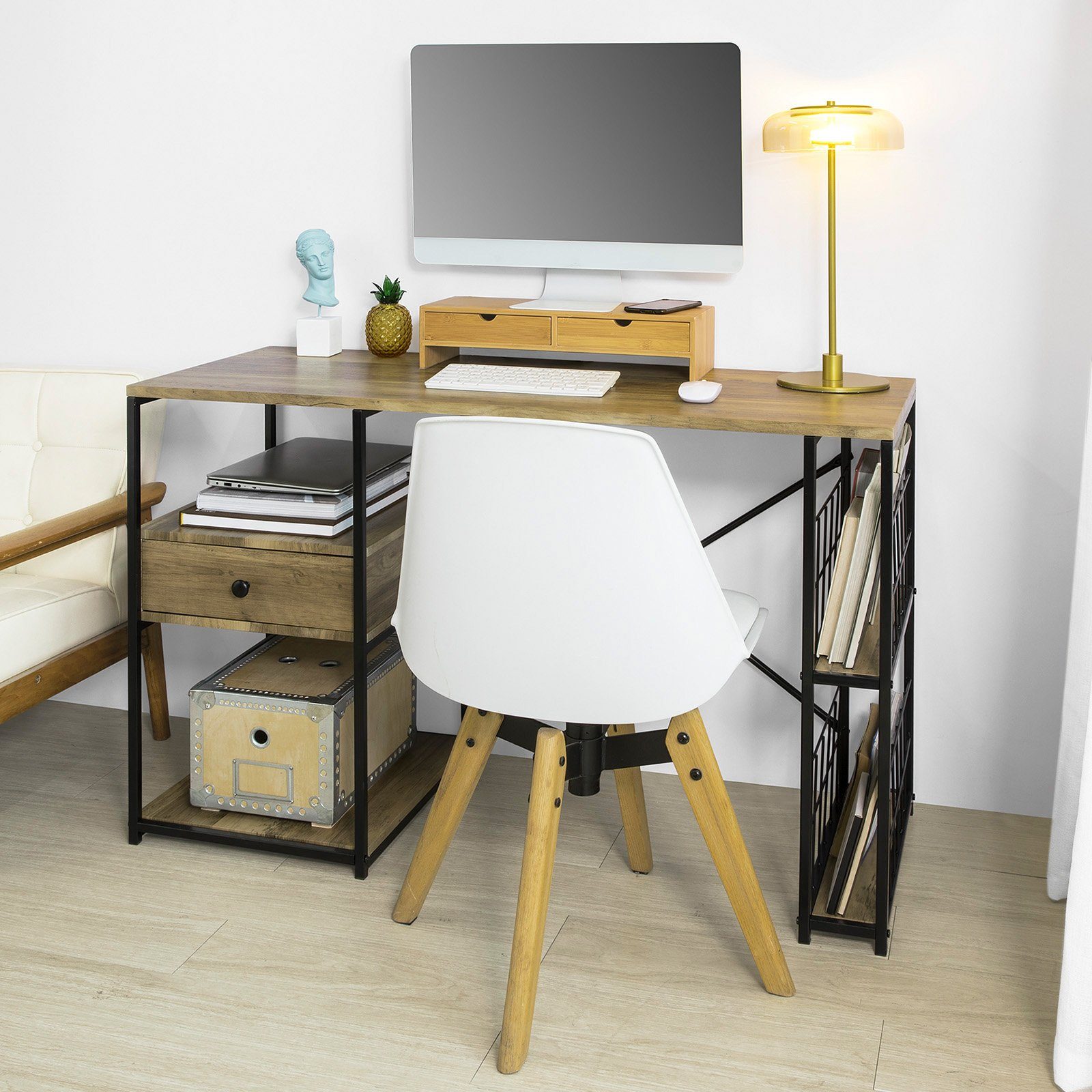 SoBuy Schreibtisch FWT61, Computertisch Arbeitstisch Bürotisch für Homeoffi günstig online kaufen