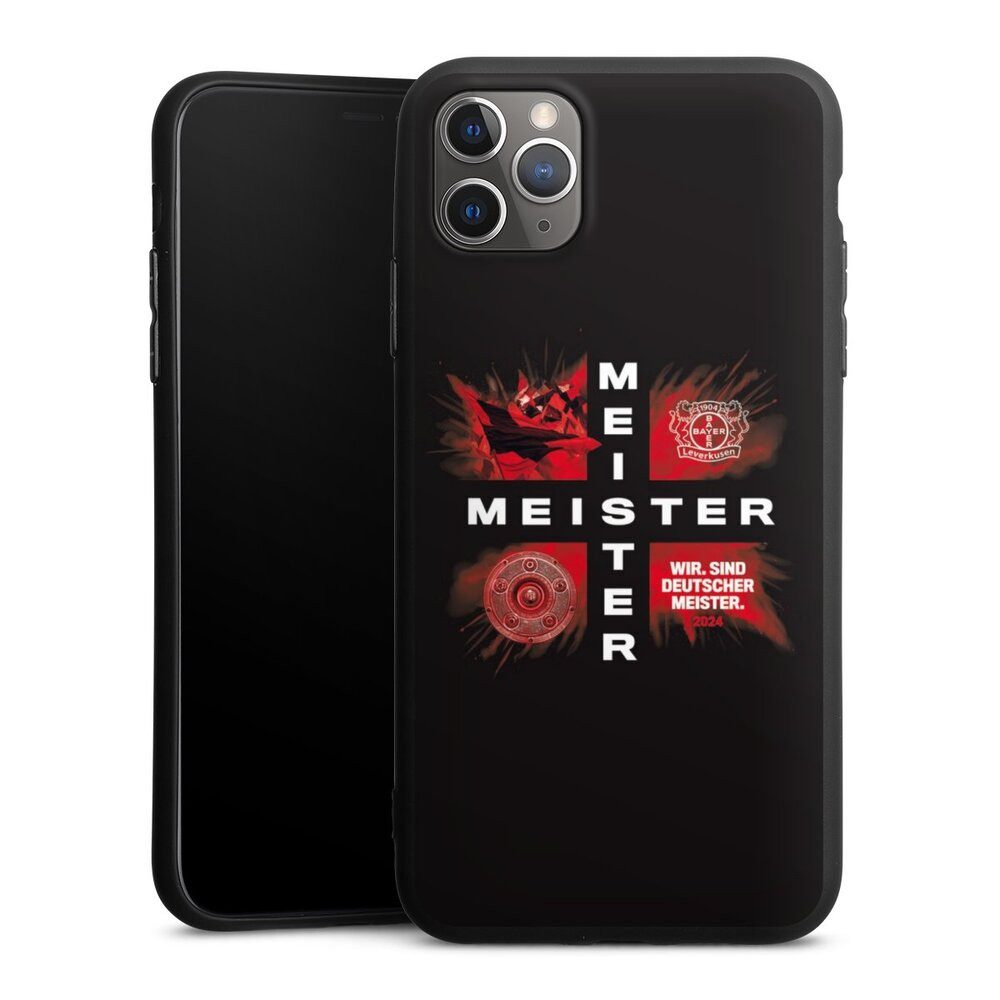 DeinDesign Handyhülle Bayer 04 Leverkusen Meister Offizielles Lizenzprodukt, Apple iPhone 11 Pro Max Silikon Hülle Premium Case Handy Schutzhülle