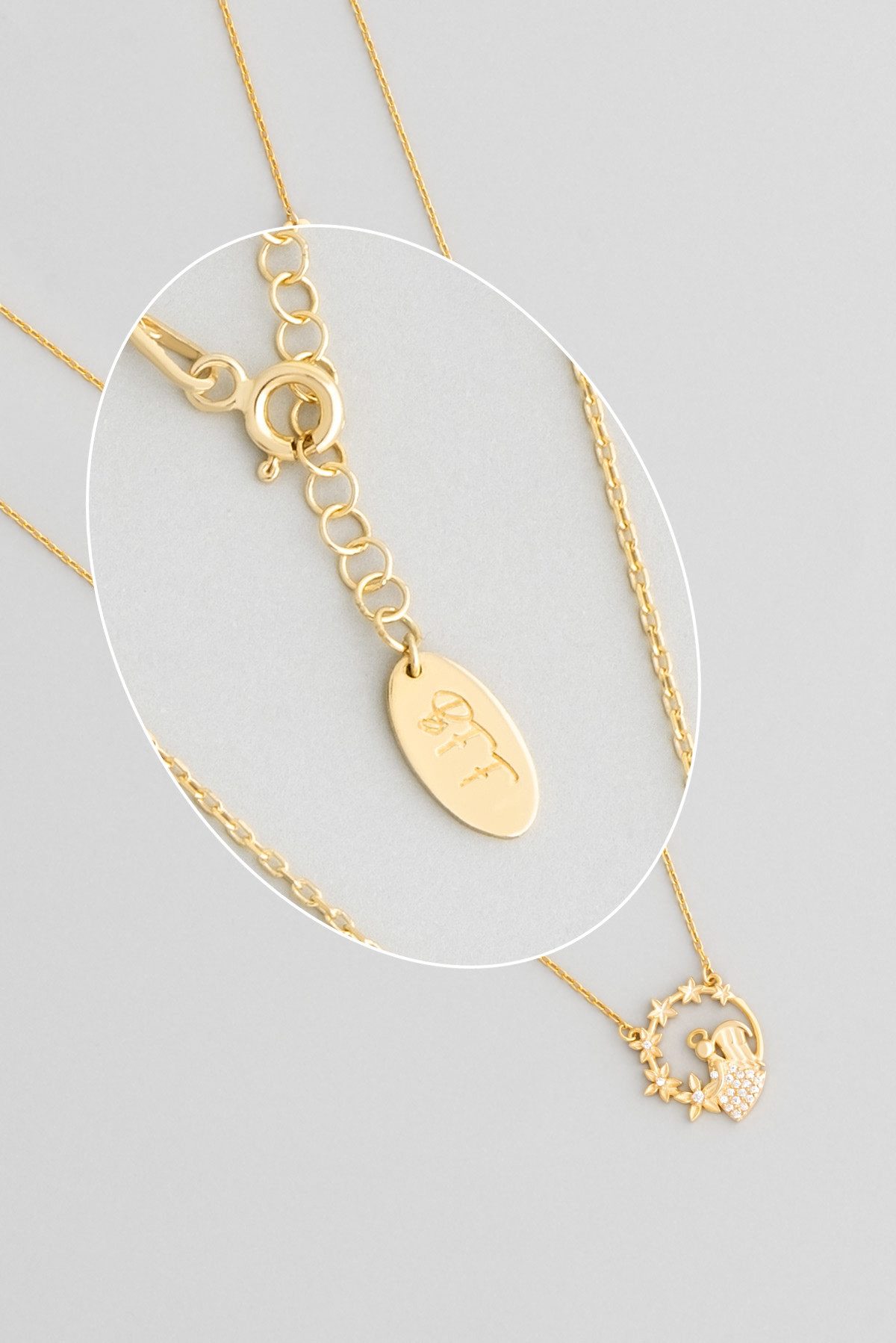 So CHIC... Collier Energetischer Bff 18K Gelbgold plattiert 47 cm Silber Freundschaftsket