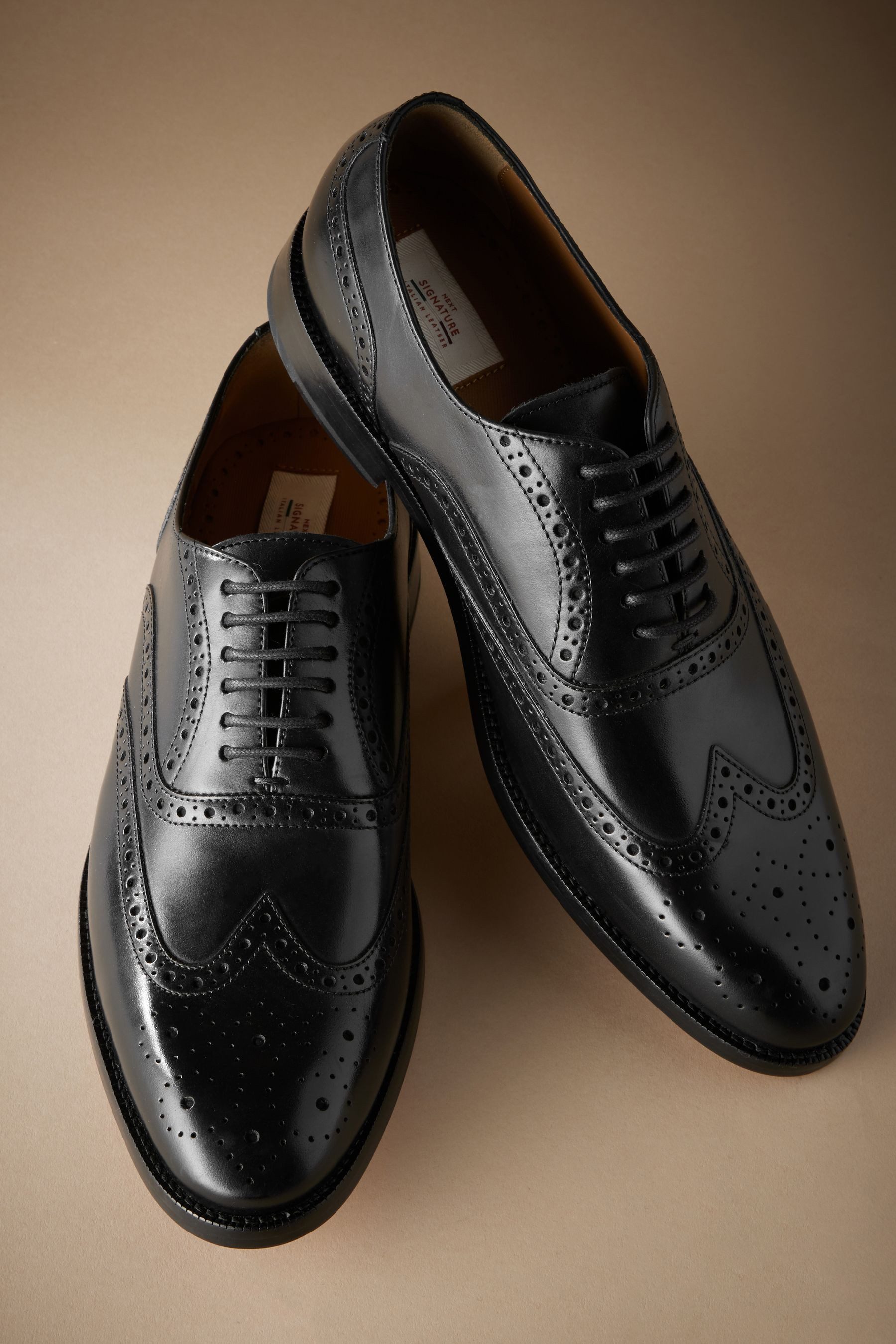 Next Signature Brogues aus italienischem Leder Budapester (1-tlg)