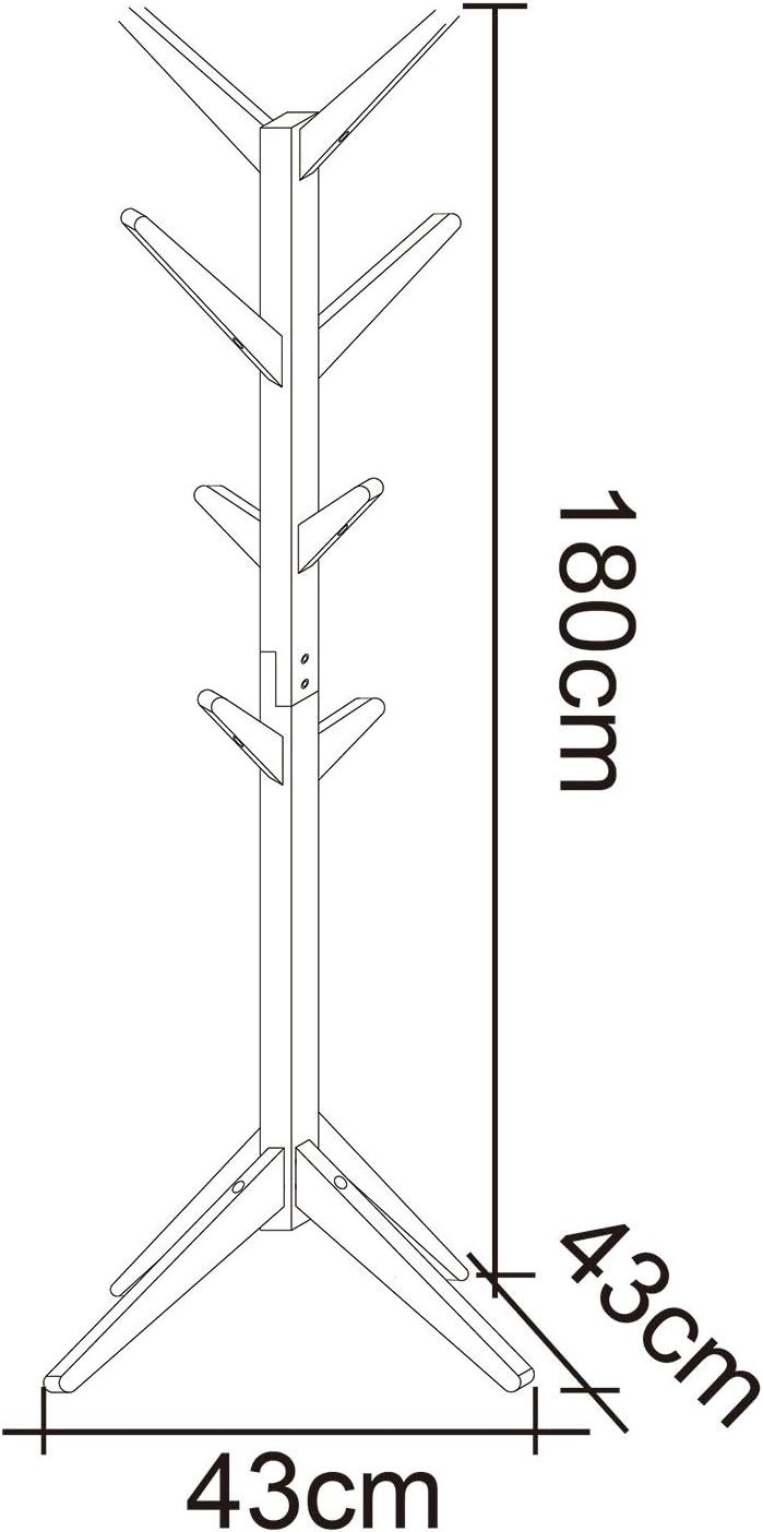 Woltu Kleiderständer, (1 St), mit 8 Haken, 180cm Höhe, aus Massive Holz