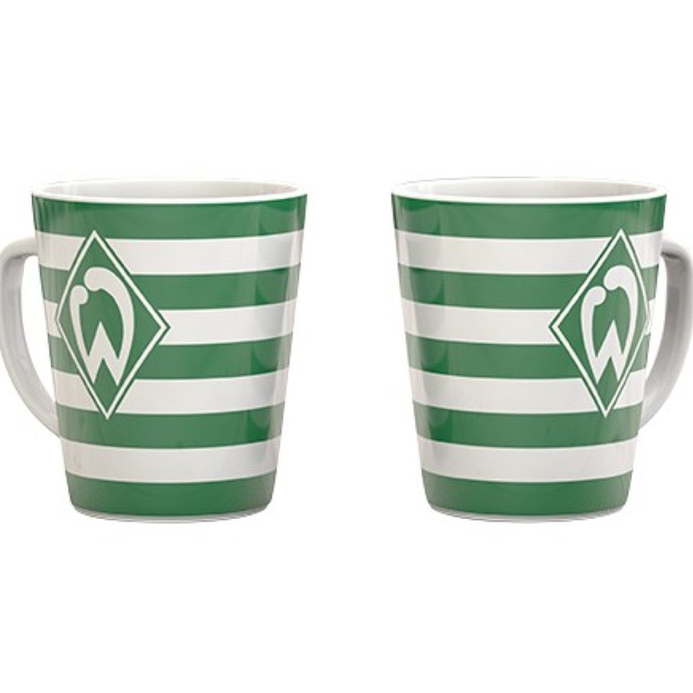Werder Bremen Becher Werder Bremen Tasse Streifen, Steinzeug