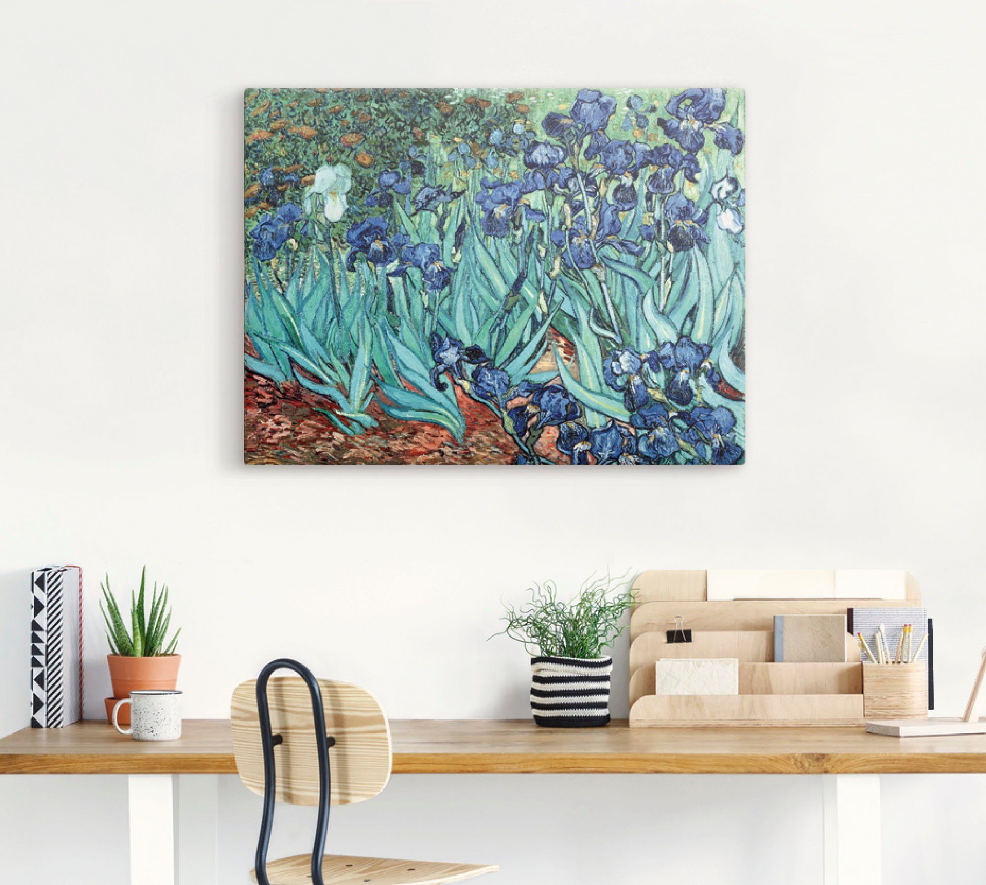Artland Leinwandbild Iris (Schwertlilien). 1889, Blumen (1 St), auf Holzrahmen gespannt