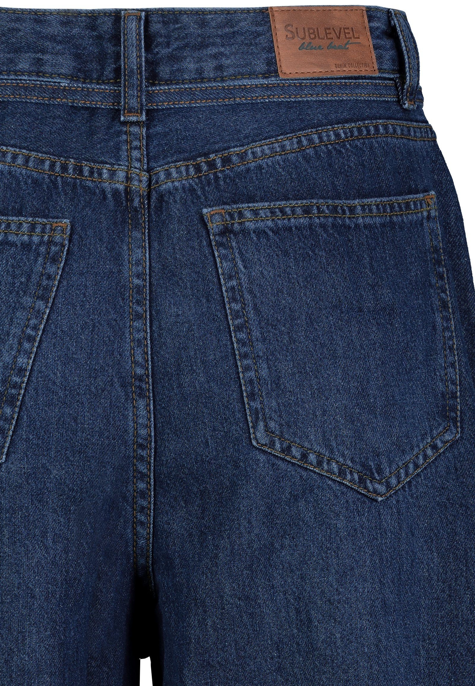 SUBLEVEL Loose-fit-Jeans Barrel-Fit dark-blue Jeans
