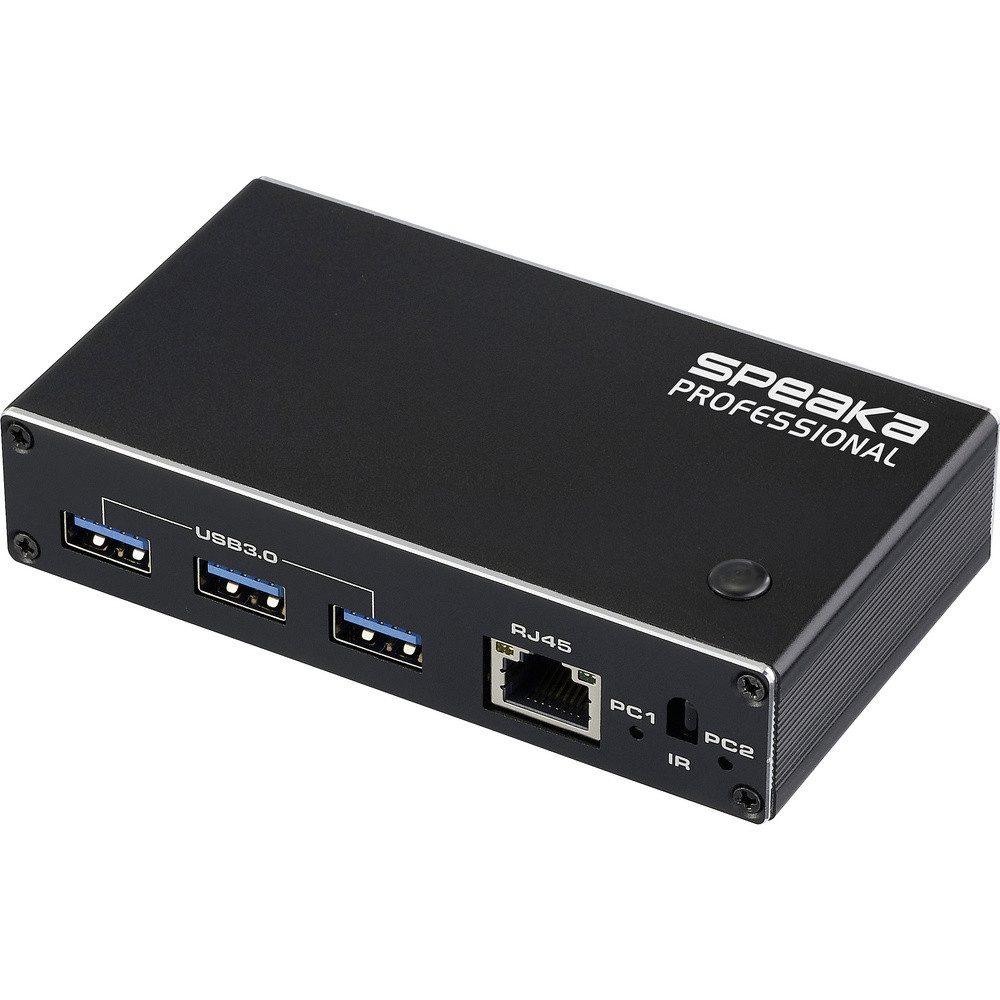 SpeaKa Professional SpeaKa Professional HDMI 2.1 Slim KVM 2X1 USB3.0 +IR, Black HDMI-Swit Adapter