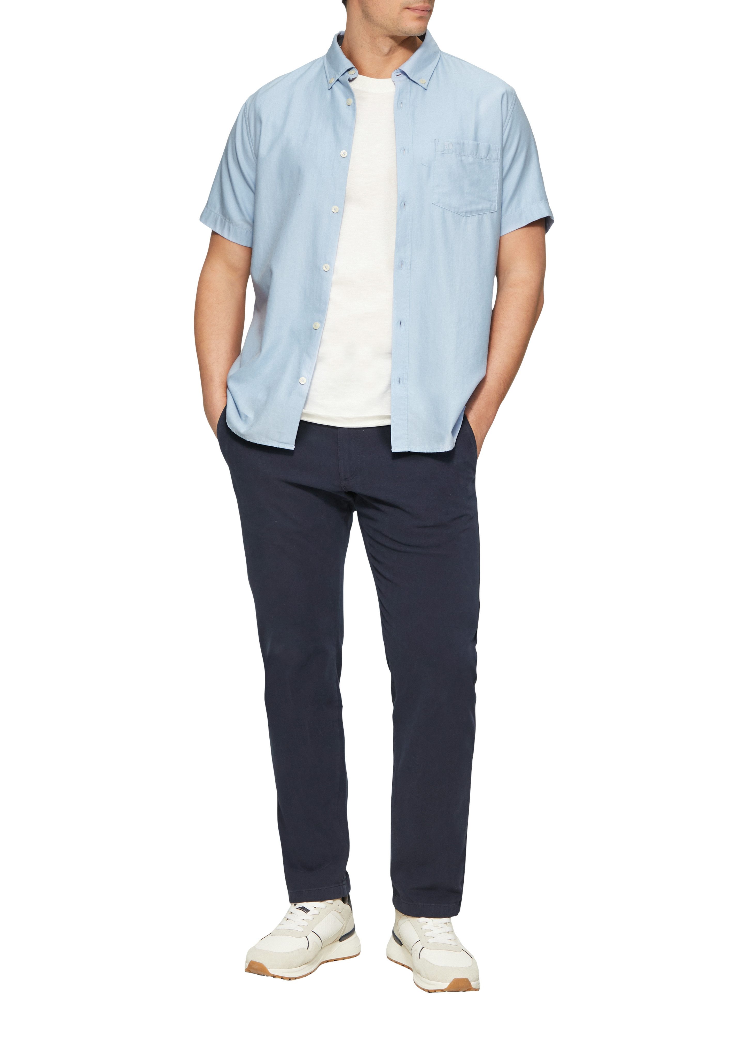 s.Oliver Kurzarmhemd mit Logo Stickerei günstig online kaufen