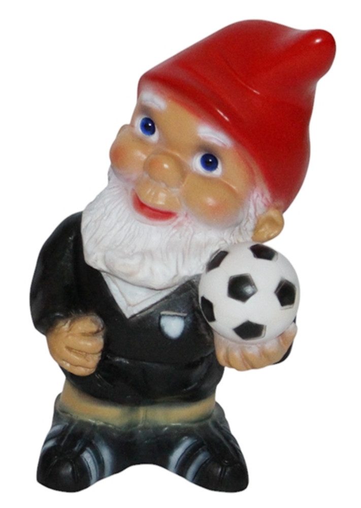 Rakso Oskar Schneider GmbH Gartenzwerg Gartenzwerg Schiedsrichter Fußball klein Höhe 17 cm Zwerg Kunststoff