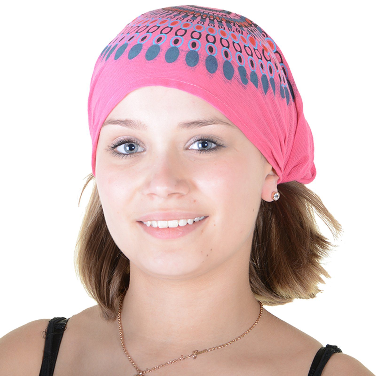 KUNST UND MAGIE Stirnband Kunst und Magie Stirnband Haarband Mandala Hippie Kopftuch Haarband Pink