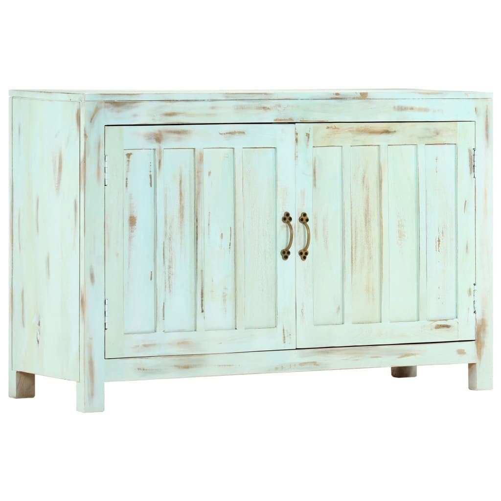 vidaXL Sideboard Sideboard Hellblau 110x35x70 cm Massivholz (1 St)