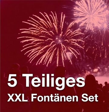 happy sparks® Geburtstagskerze 3x Summer Fountains - 5-teiliges Jugendfeuerwerk Kat. F1 - Silvester (Packung, 3-tlg., 15-teilig), Kat. F1