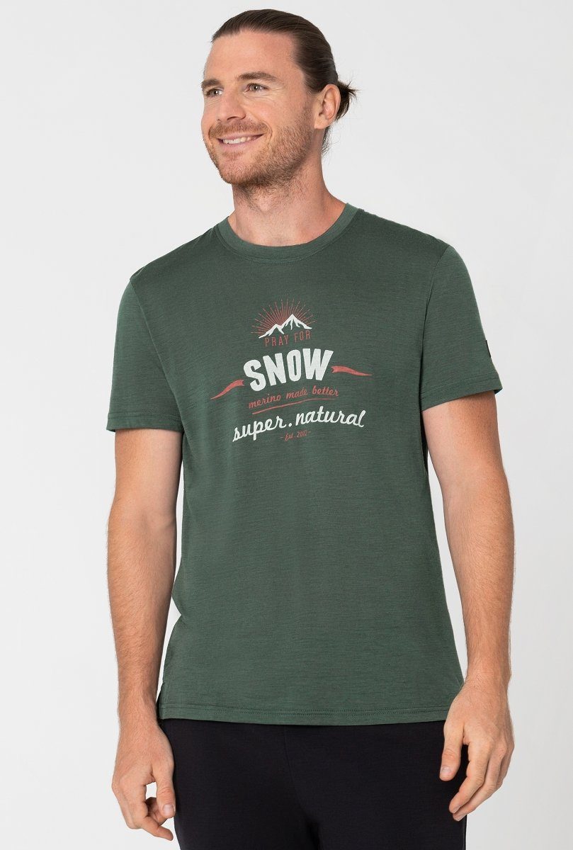 SUPER.NATURAL Print-Shirt Merino Funktionsshirt M PRAY günstig online kaufen