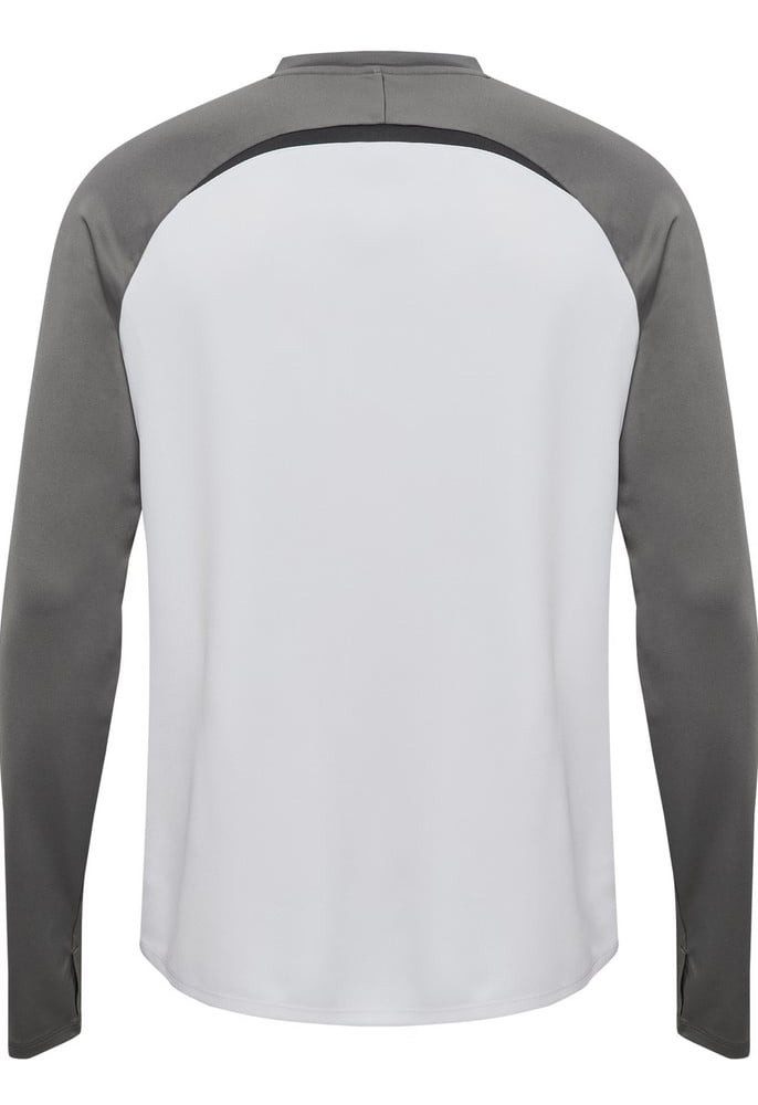 hummel Langarmshirt hmlLEAD 2.0 Crew Sweat (atmungsaktiv) weiss/grau Herren