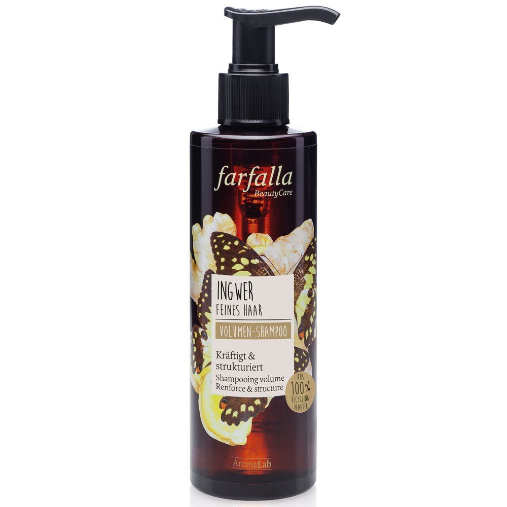 Farfalla Essentials AG Haarshampoo Ingwer Volumen-Shampoo, 200 ml