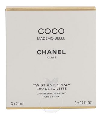 CHANEL Eau de Toilette Chanel Coco Mademoiselle Eau de Toilette 3 x 20 ml mit Zerstäuber, 1-tlg.