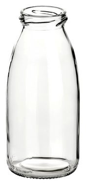 gouveo Trinkflasche Saftflaschen 250 ml mit Schraub-Deckel - Kleine Flasche 0,25 l, 12er Set, weiß