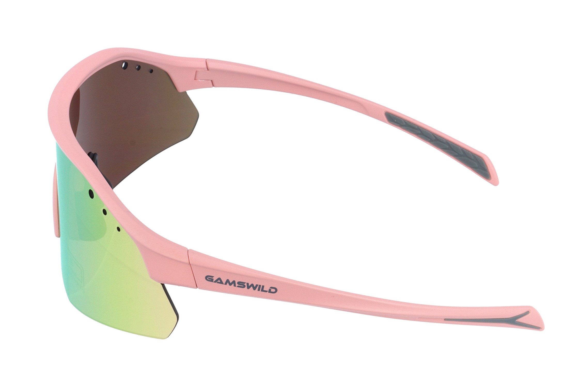 Gamswild Monoscheibensonnenbrille UV400 Sonnenbrille Skibrille Fahrradbrille eng anliegend Sportbrille WS2140 Damen, Herren, roas, beere, olivgrün, grau