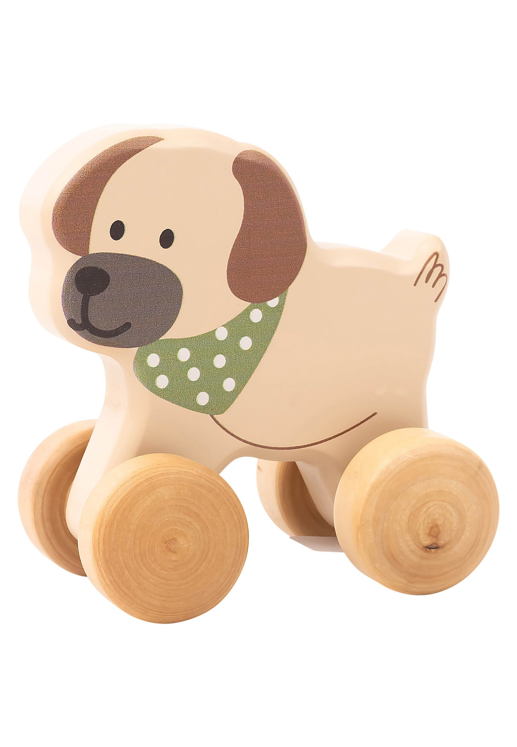 Nachziehtier Rollspielzeug Holz HUND Lucky