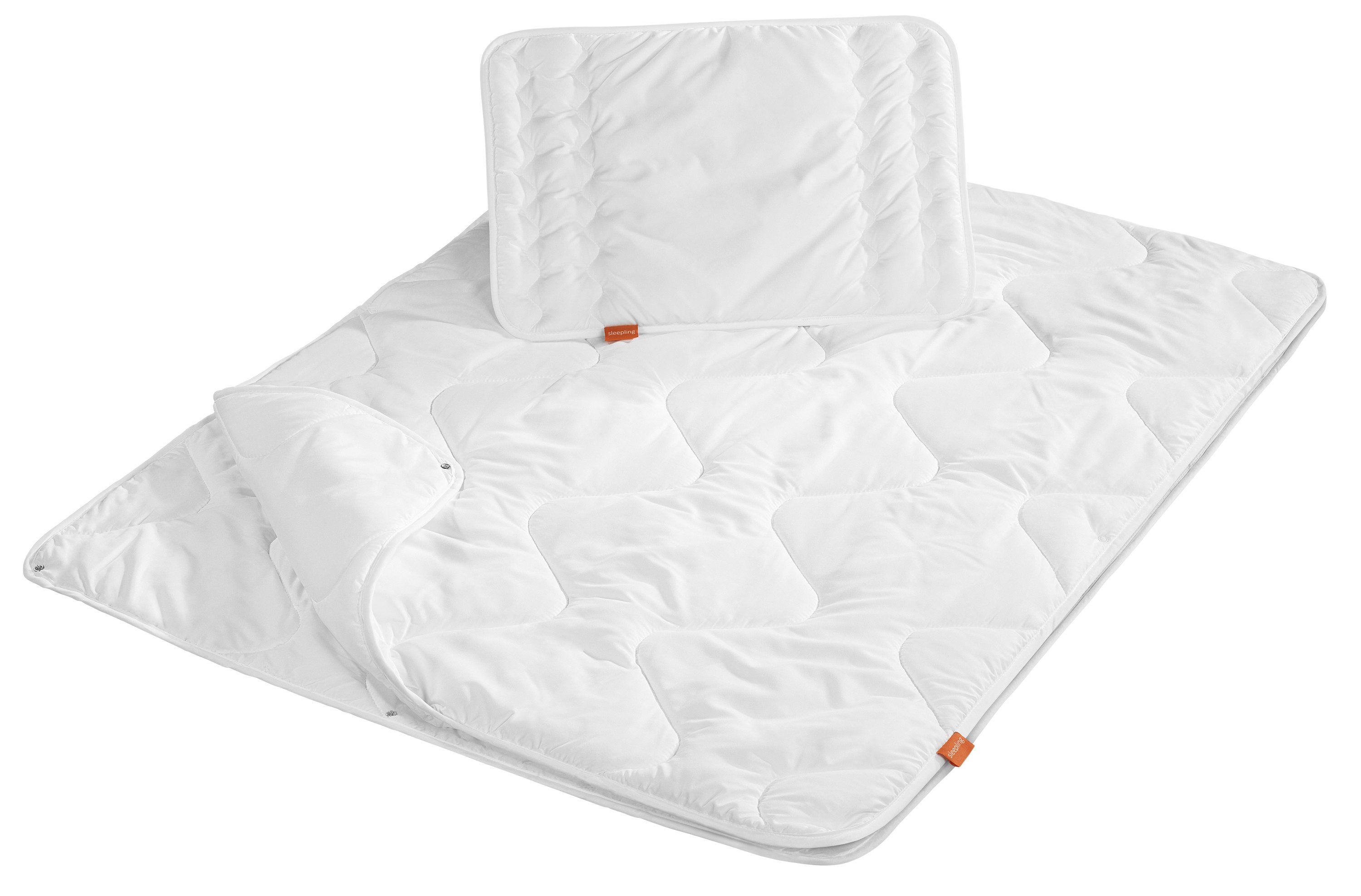 sleepling Kinderbettdecke + Microfaserkissen Babybetten Set, günstig online kaufen