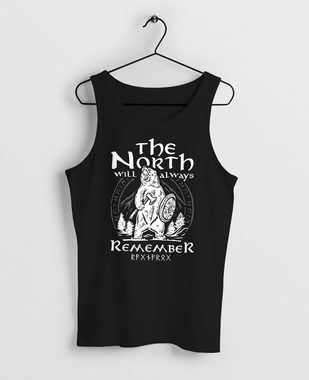 Neverless Tanktop Herren Tank-Top Bär Wiking Adventure Runen the North Natur Muskelshirt Muscle Shirt Neverless® mit Print