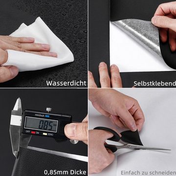 DTC GmbH Vinyltapete 2m x 40cm Kunstleder Selbstklebend, Leder Reparatur Set Wasserdicht, für Möbel Sofa Stühle Schränke Autositze Tische Ledertaschen, Polsterstoff, Lederreparatur Kunstleder Flicken