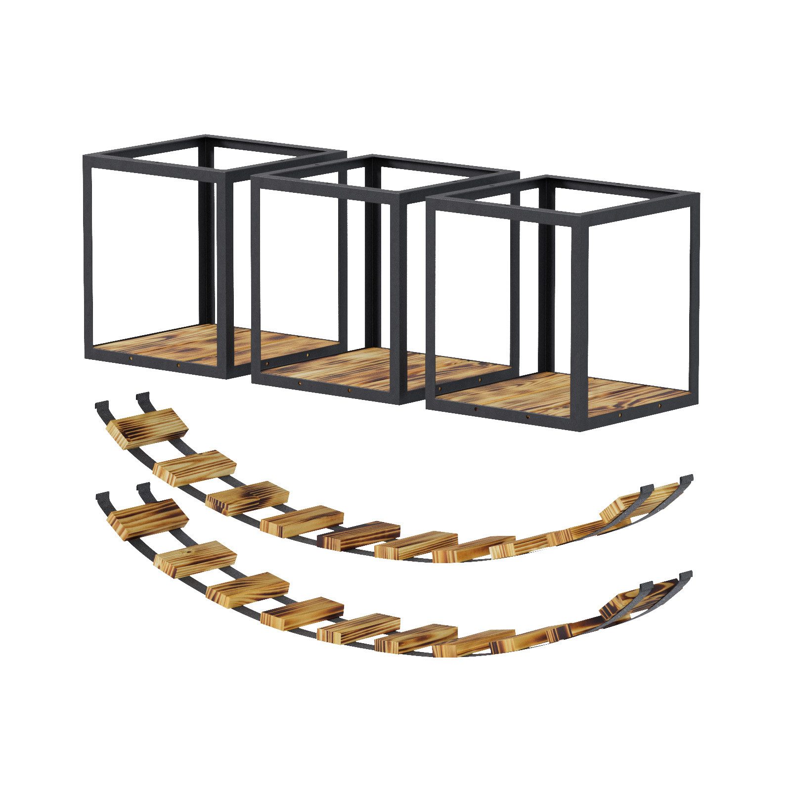 QLS Katzen-Kletterwand LOFT Deckenmontage, Set Aus Metall pulverbeschichtet günstig online kaufen