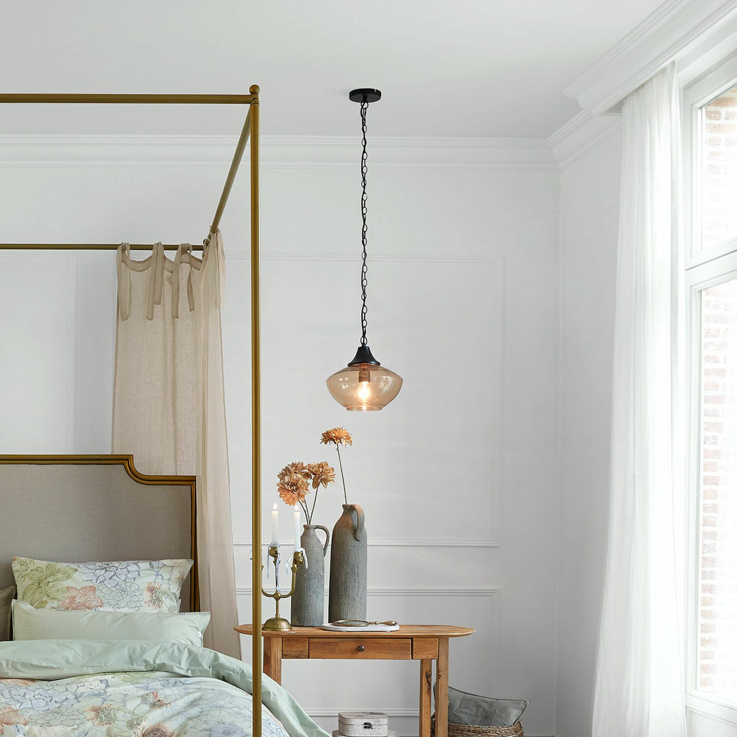 Mirabeau Hängeleuchten Hängelampe Nerilane braun/schwarz