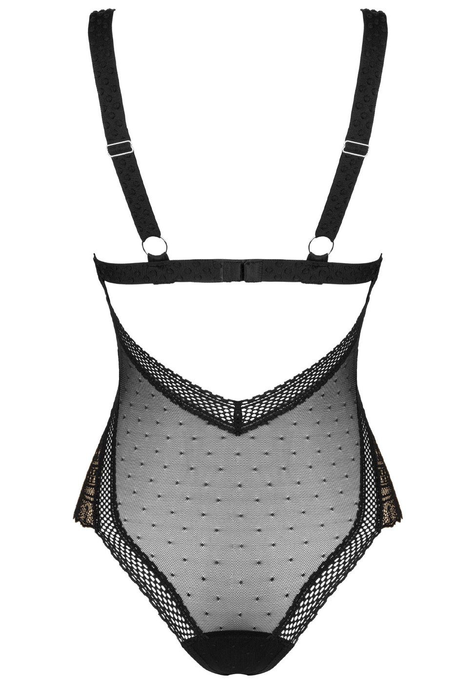 Obsessive Body Estiqua transparenter Body - schwarz (1-tlg) zartes durchscheinendes Material – Bild 4 von 5